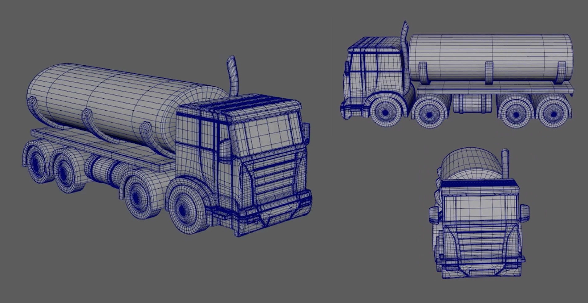 Milk Truck Wireframe