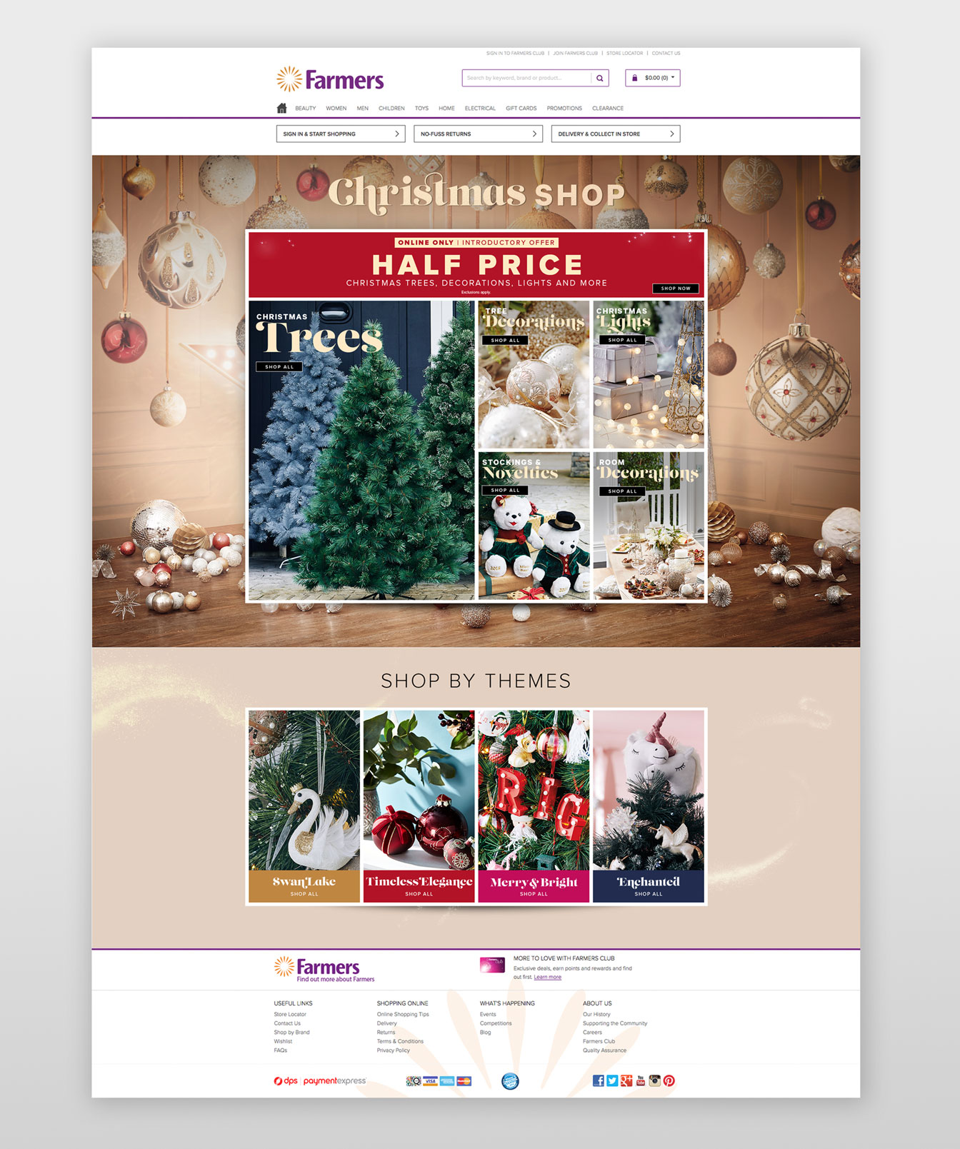 Farmers Christmas Campaign landing page